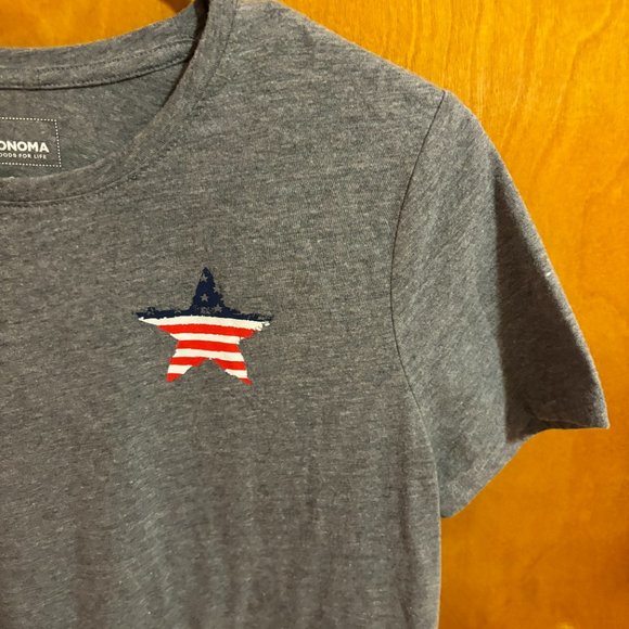 Patriotic American Flag Heart T-Shirt - Graphic Tee - Women’s‎ Size Small - Picture 5 of 15